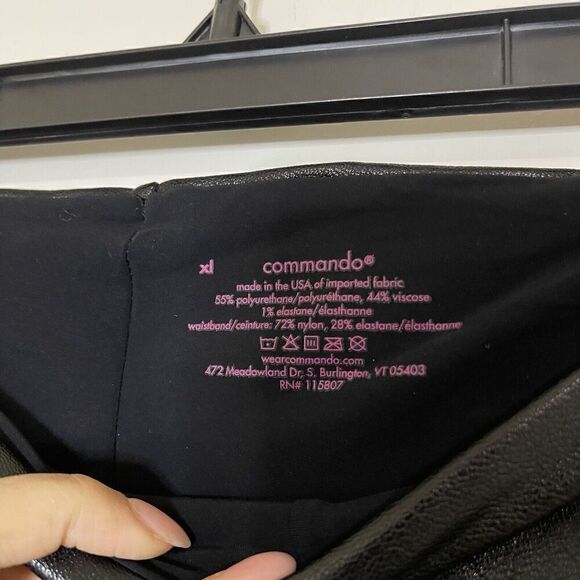 COMMANDO Faux leather high waist leggings size XL - Picture 3 of 6